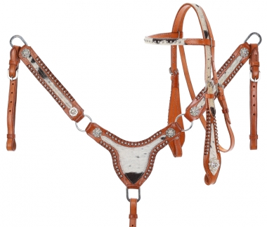 New! Showman Everglade Browband Headstall & Breastcollar Set with Reins