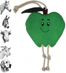Rugged Ride Leather Horse Toy - Green Apple