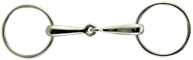 Loose Ring Horse Bit – Snaffle Bit Stainless Steel Lozenge Fat Link – PRO IRON GEAR, Multiple Sizes