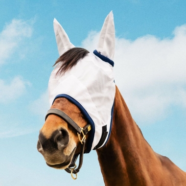 Horze Comfort Mesh Fly Mask With Ears And Forelock Hole - Solids
