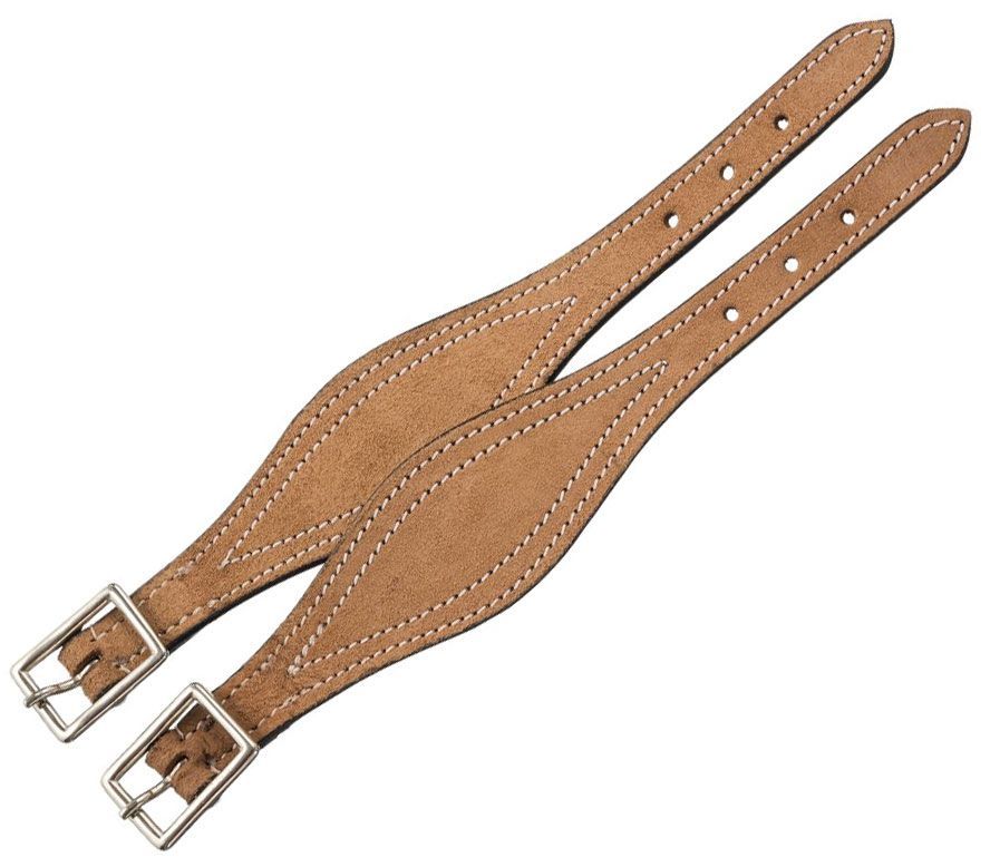 Hill Leather Shaped Stirrup Hobble Straps in Dark Brown Tan or Black color 