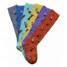 AWST Ladies Horse with Spectacles Knee Socks - 6 Pack - Assorted Colors