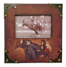 Cowboy and Horses Rustic 4x6 Tabletop Picture Frame