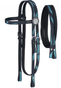 Tough-1 Fun Prints with Dots Nylon Headstall & Reins Set