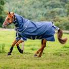 Horseware Amigo 1200 Denier Plus Waterproof Turnout 250 gram - Navy / Titanium Grey / Silver