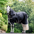 Horseware Amigo 1200 Denier Plus Waterproof Turnout 250 gram - Black / Titanium Grey / Silver