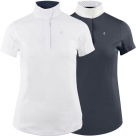 Horze Blaire Women's Short Sleeve UPF 30+ Sun Show Shirt - Convertible Collar