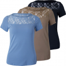 Horze B-Vertigo Natalia Womens Boat Neck Shirt with Lace Detail