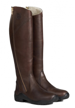 Horze Aspen Womens Winter Tall Leather Boots - Full Zip: Chicks