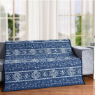 De Leon Collections Indigo Blessing Quilted Throw Blanket