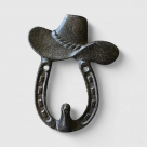 Cast Iron Cowboy Hat Wall Hook - 5.3in