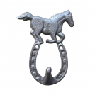 Cast Iron Horseshoe Wall Hook - 5.7in