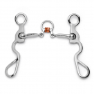 Showman S Shank with Three Piece Jointed Copper Rollers - 5 inch