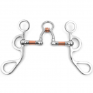 Showman Argentine Shank with Copper Wrapped Port Rollers - 5 inch