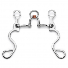 Showman Long S Shank with Slow Twist Ported Copper Rollers - 5 inch