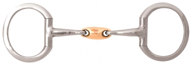 JP Korsteel Stainless Steel Copper Oval Link Eggbutt Snaffle Bit For Horses