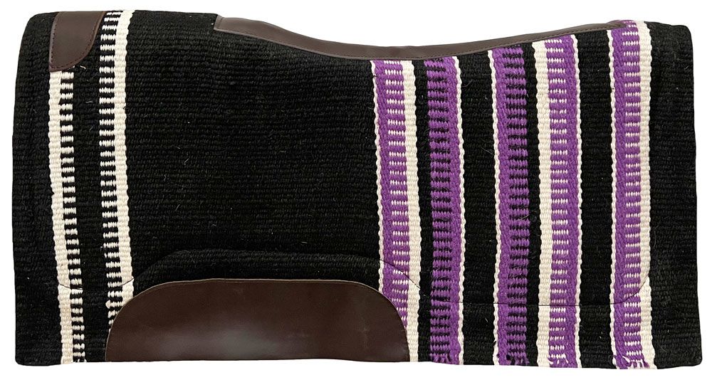 Western Saddle Show Pad Blanket Purple Black White Navajo 32" x 36" Washable 
