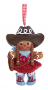 Gingerbread Cowgirl Ornament