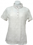 2KGrey Ladies Short Sleeve Lace Show Shirt
