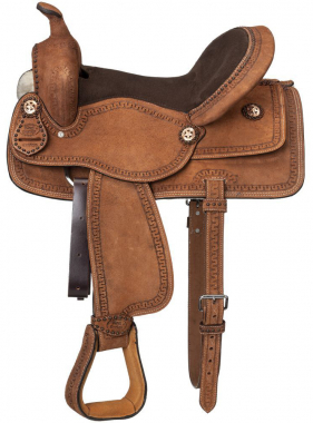 King Series Cowboy Saddle With Serpentine Tooling: Chicks Discount