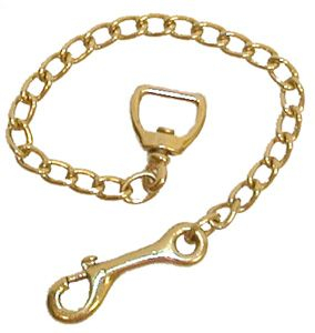 20 inch Brass Plated Lead Chain: Chicks Discount Saddlery