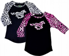 Cowboy Hardware Leopard Horse Raglan Shirt- Kids
