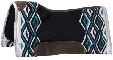 Couverture De Selle Western – Laine Pure Nouvelle-Zélande – 34x36x1 Pouces – Multi