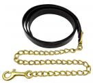 Rugged Ride Leather Lead With 30 Inch Chain