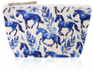 Makeup Cosmetic Bag - Blue Horse