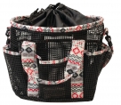 Weaver Mesh Grooming Bag - Crimson Aztec