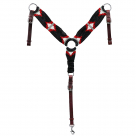 Rugged Ride Mohair Breastcollar - Black, Grey, Red And Cream