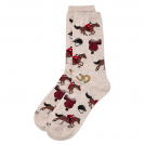 Equestrian Bamboo Crew - Ivory Heather