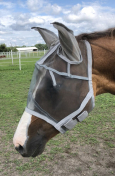 Repel Mask Fine Mesh Fly Mask With Absorbent Velcro Panel - With Ears
