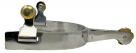 Showman Men's  Stainless Steel Spur With 6 Point Flat Rowel