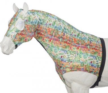 Cheval arabe mystique avec motif intégral de crinière aquarelle pastel