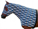 Rugged Ride Lycra Mane Tamer With Zipper Closure- Blue/Orange Aztec