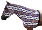 Rugged Ride Lycra Mane Tamer With Zipper Closure- Purple Aztec