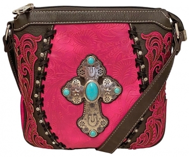 Texas West Bible Verse Rhinestone Cross Flora Cowgirl Women Handbag in 6  Colors - Walmart.com