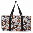 NGIL Mocha Cow Canvas Utility Bag