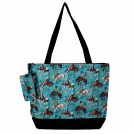NGIL Giddy Up Canvas Tote Bag with Matching Zipper Pouch - Large