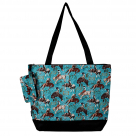 NGIL Giddy Up Canvas Tote Bag with Matching Zipper Pouch - Large