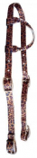 Showman Premium Nylon Cheetah Print Adjustable One Ear Headstall