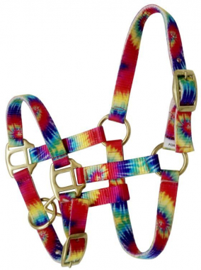 Bride De Cheval En Nylon Showman Tie Dye Avec Rênes - Multicolore