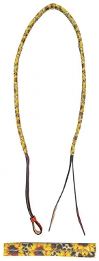 178049 Showman ® Sunflower & Cheetah Print accent fly mask with ears main image 1