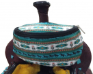 Showman Southwest Horses Print Insulated Nylon Pommel Bag/Pouch