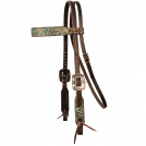 Professional's Choice 5/8 Inch Tapered Copper Emerald Browband Headstall