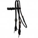 Professional's Choice Infinity Braid 3/4 Inch Browband Headstall - Black