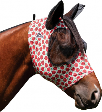Professional's Choice Comfort Fit Lycra Fly Mask - Lucky Ladybugs