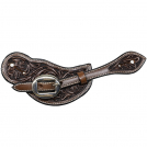 Professional's Choice Ladies Chocolate Floral Buckaroo Spur Straps