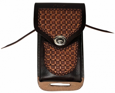 Professional's Choice Leather Cell Phone Case - Chocolate Box Star: Chicks Discount Saddlery Professional's Choice Leather Cell Phone Case - Chocolate Box Star: Chicks Discount Saddlery